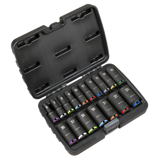 *SPECIAL PRICE* - Sealey | Deep Impact Socket Set 3/8”Sq Drive 17pc - AK68219