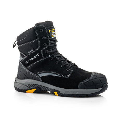 Buckbootz Blastz High Leg Lace/Zip Boot Stone | Waterproof Safety