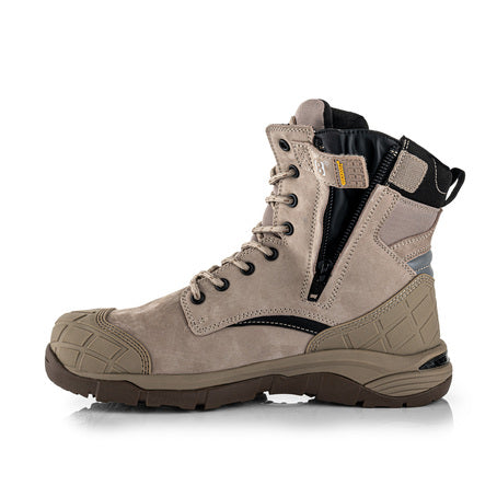 Buckbootz Blastz High Leg Lace/Zip Boot Stone | Waterproof Safety