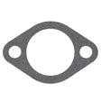 The AGCO gasket (model V836338201) is a gray, oval-shaped component featuring one large central hole and two smaller holes on either side.