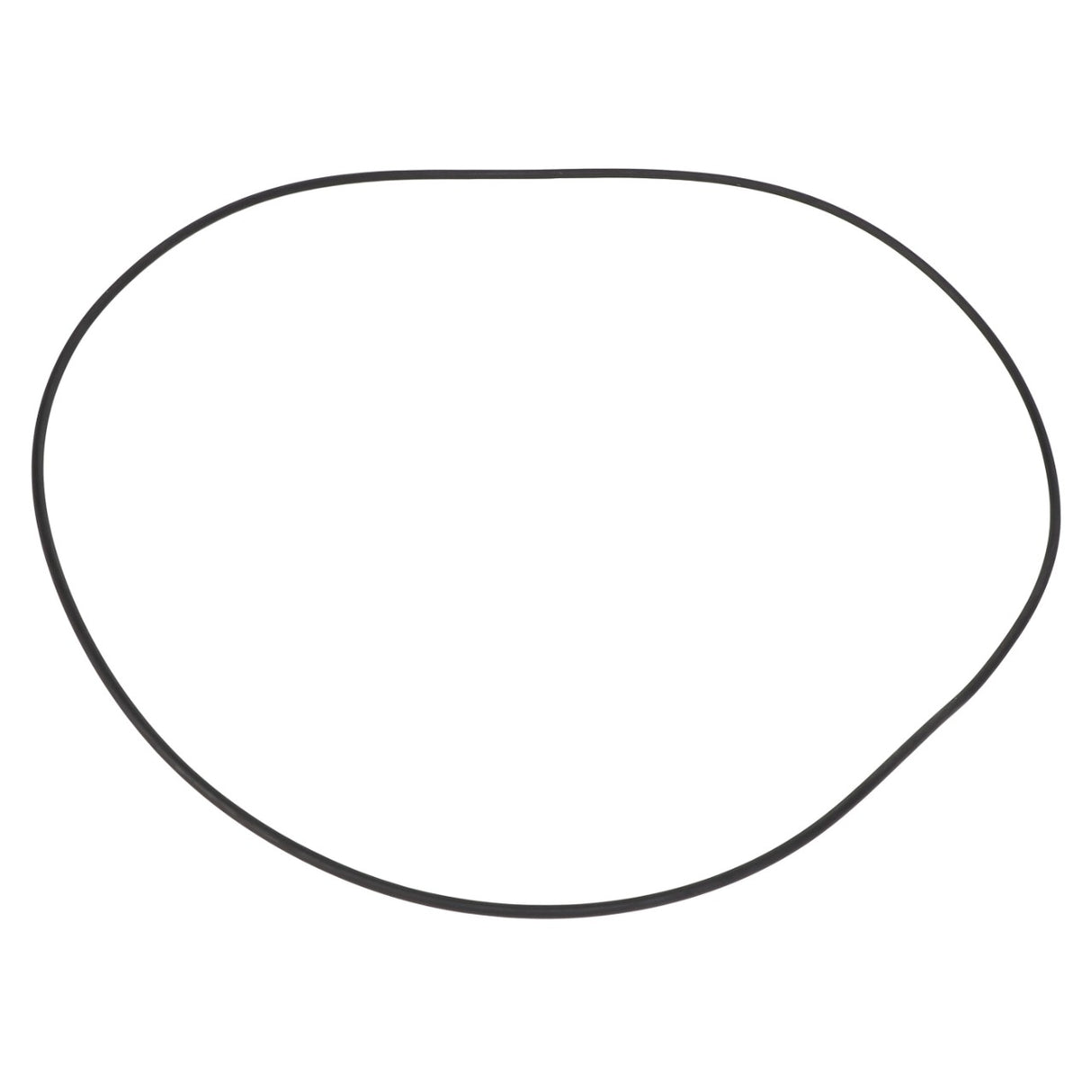 A simple black outline of an irregular, uneven circle on a white background, highlighting the imperfections that stand in contrast to the manufacturing consistency typically found in genuine AGCO Brake Cover O-Rings - AG726347.