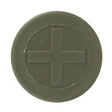 A green circular button with a raised plus sign in the center, mirroring the precision of AGCO's Vario controls, specifically noted in their Cap - 931962100010.