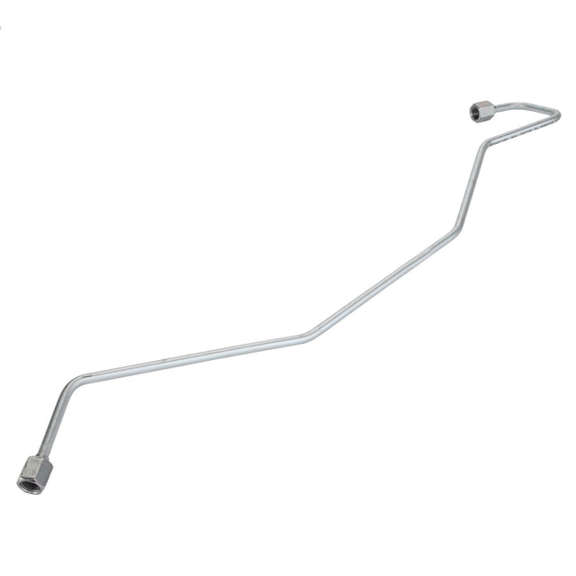 The AGCO Brake Pipe - Acw1739550 is a metal fuel line that features two connectors at each end and includes multiple bends along its length. No current product description provided.