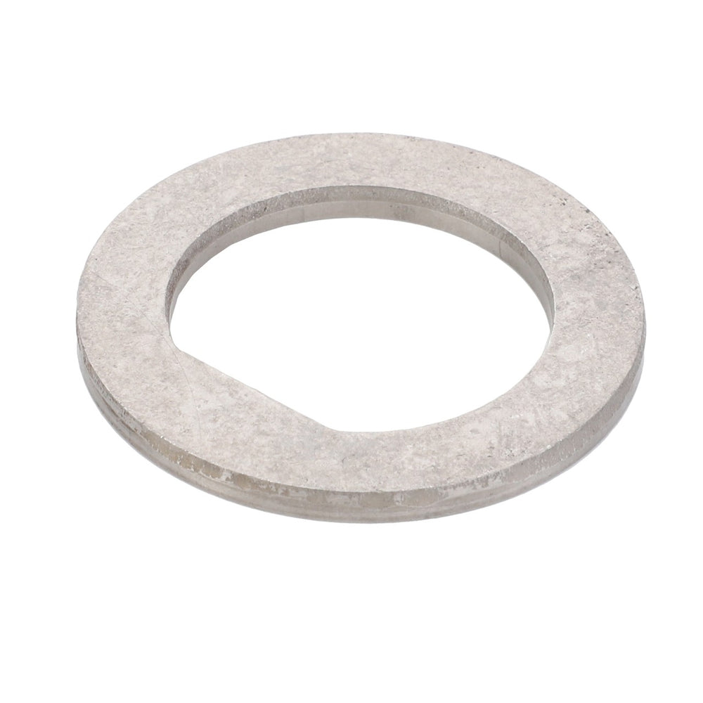 A flat, circular metal washer with a large central hole and a small notch on one side, featuring a 47.9mm diameter, branded AGCO Washer - 4302510M1, set against a plain white background.