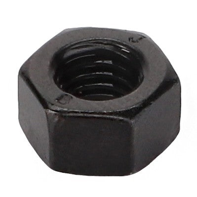 A close-up image of the AGCO | Hex Nut - Acw3483000, a black hexagonal nut with internal threading, commonly used in fastening applications. No current product description available.