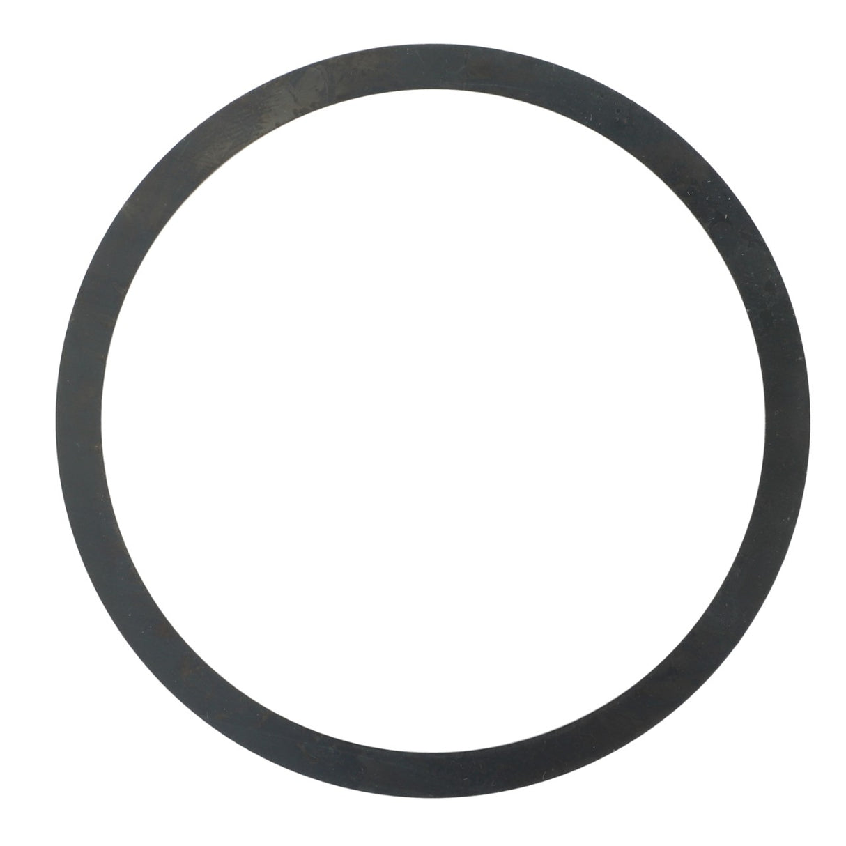 A circular, black rubber gasket labeled as AGCO | Shim - La321982650 on a white background. No current product description information is available.