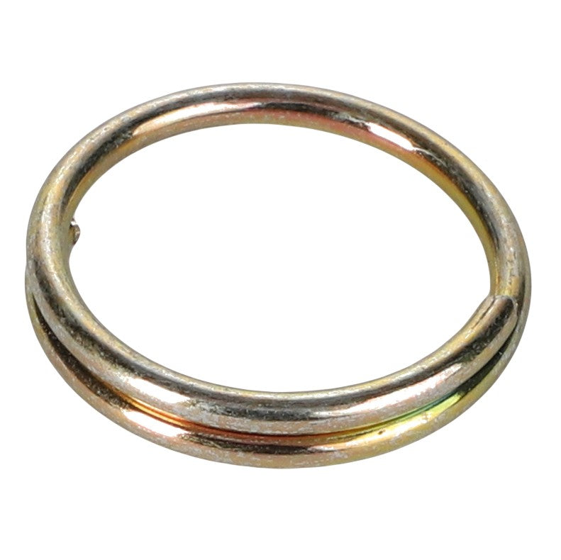 A vintage AGCO ring (F716872060080) featuring a single coil, slightly tarnished, elegantly displayed against a pristine white background.