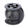 A black plastic spool with a round base and multiple small openings on the top, reminiscent of the meticulous engineering found in AGCO's Upper Link Holder Ball, Cat 3 - 184870050150.