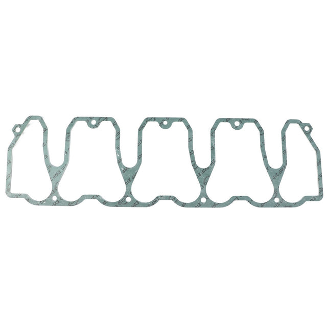 The AGCO | Seal, Cylinder Head - F119200210380 from AGCO is a head gasket featuring multiple openings and bolt holes, designed for use in internal combustion engines to ensure genuine seals for optimal performance during maintenance or repair.