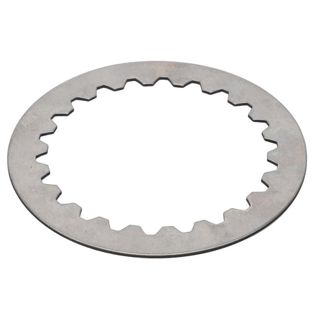 The AGCO Inner Disc - Acp0379470 is a metal washer featuring a toothed inner edge, specifically designed for mechanical or industrial use.