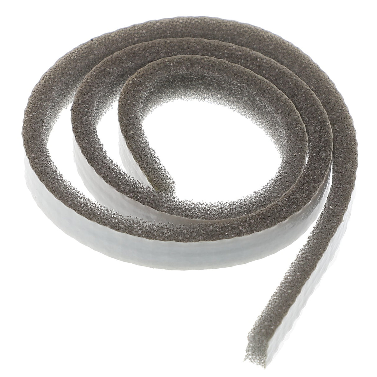 The AGCO | Gasket - Acw0932370 is a coiled strip of gray foam tape with an adhesive backing. Currently, no product description information is available.