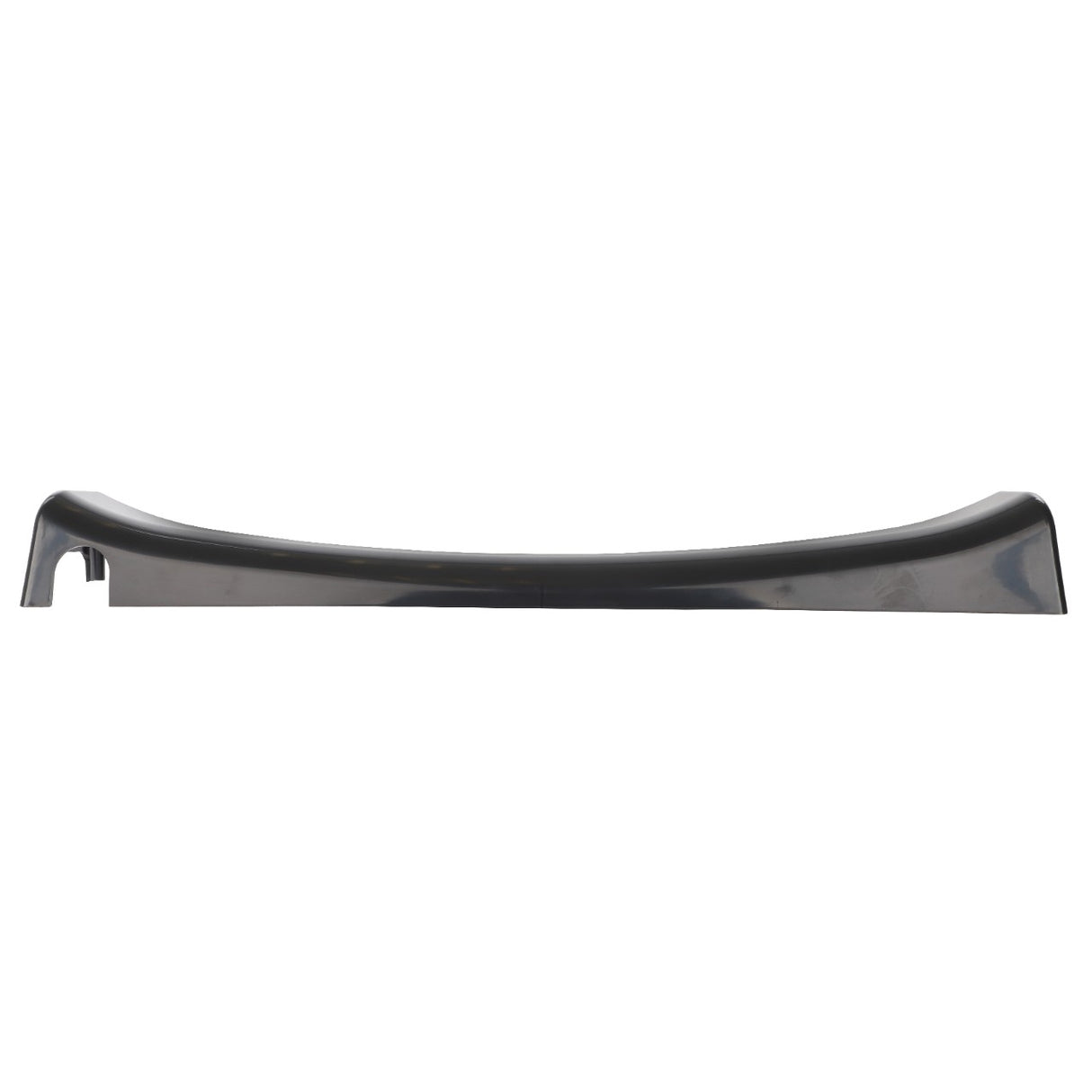 The AGCO Band - 4280841M92 is a sleek, curved, rectangular black plastic component with a notch on the left end, likely part of a larger assembly.