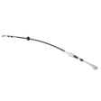 The AGCO Cable, Shift Lever (Part No. 3781153M1) is an automotive control cable measuring 819 mm in length, has a black exterior, and features metal connectors at both ends. It is compatible with Fendt models and includes an adjustable threaded section in the middle for tension adjustments.