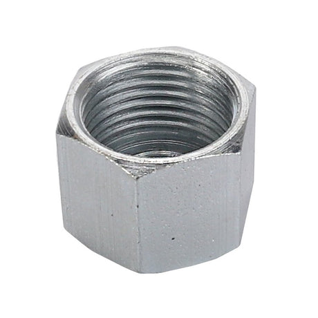 A close-up image of the AGCO Nut - 376523X1, a metallic hexagonal nut with internal threading, suitable for various Fendt models.