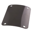 Introducing the AGCO Cover - Acx0099330: A curved black metal plate designed with four rounded holes, one at each corner. Currently, no additional product description information is available.