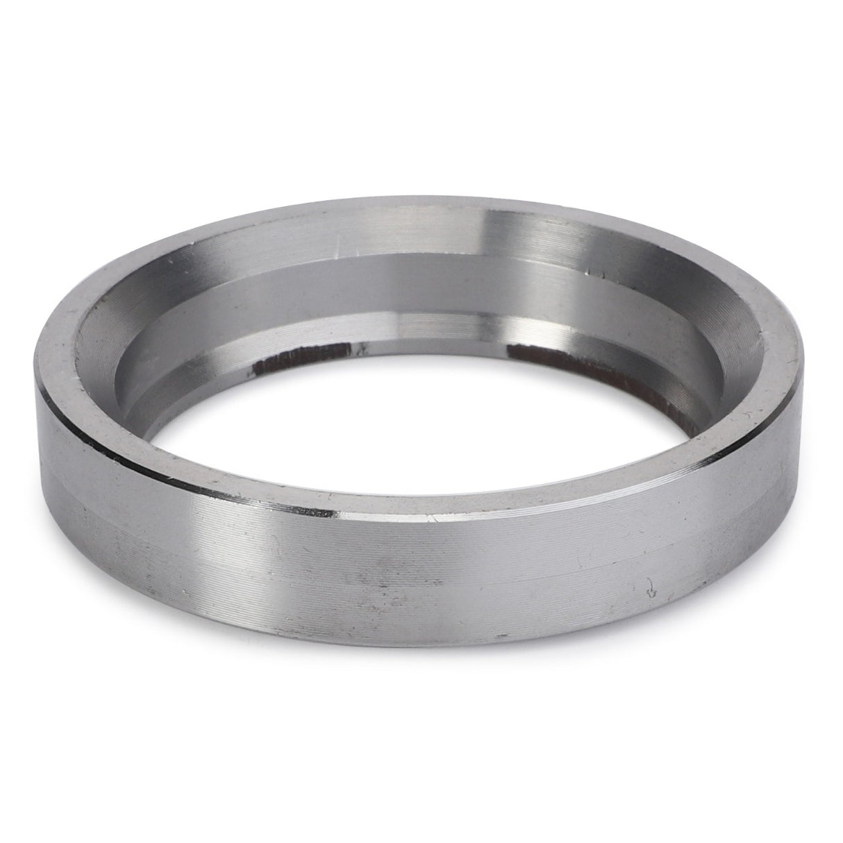 The AGCO | Back-Up Ring - Fel141344, featuring a smooth, polished metallic surface and a slightly beveled edge, is depicted against a plain white background. Currently, no additional product description is available.