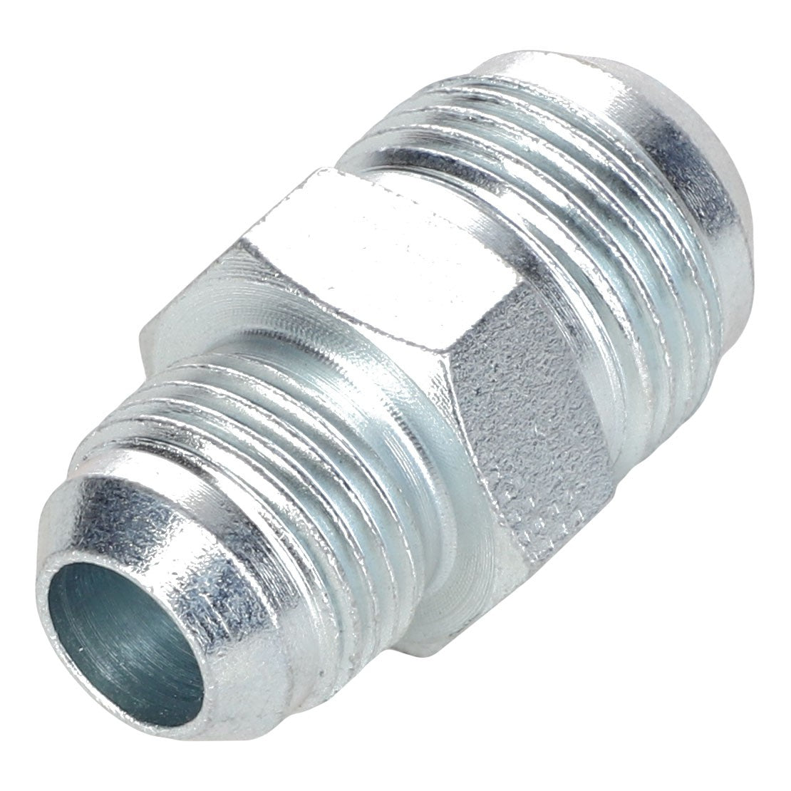 The AGCO UNION - AL5027935 is a metal pipe fitting with threaded ends, brought to you by the trusted brand AGCO.