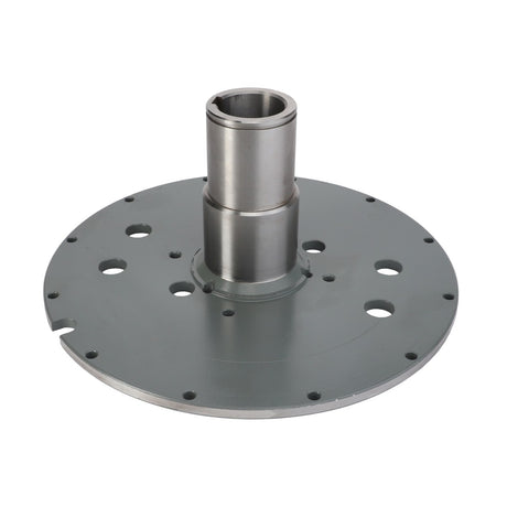 The AGCO | HUB - D28380286 is a circular metal component featuring multiple holes and a central cylindrical protrusion. No current product description available.