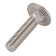 A close-up image of the AGCO Round Head Square Neck Carriage Bolt - Acw6117860, featuring a metallic threaded shaft and a round, flat head.