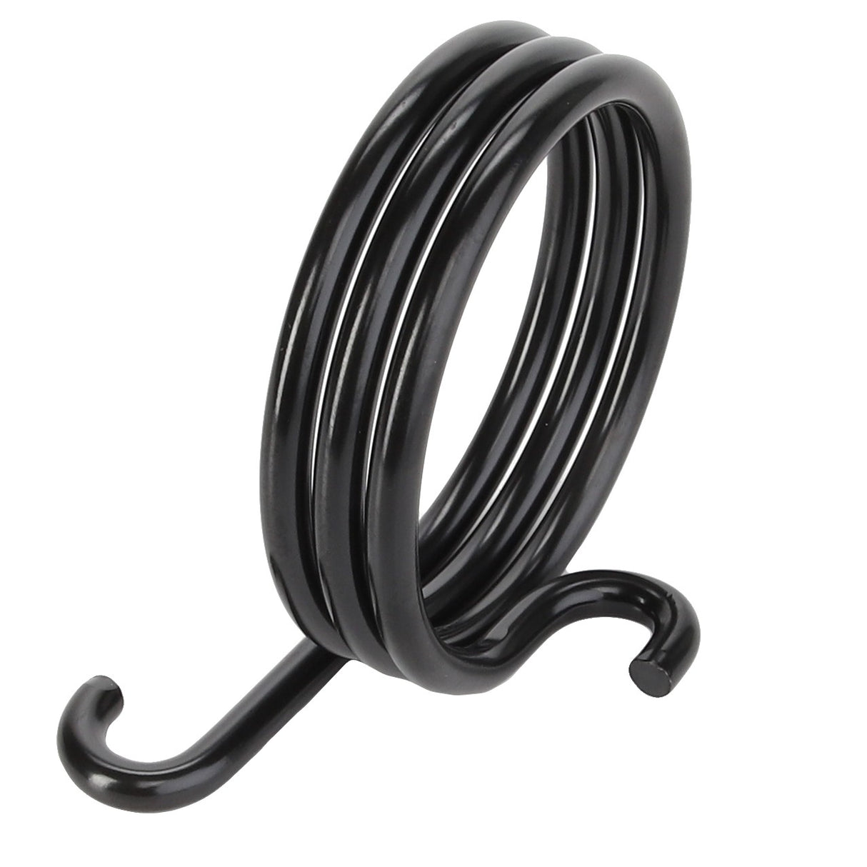 The AGCO | Spring - Acp0214450 is a black metal hook with a coiled spiral design. This product is manufactured by the renowned brand, AGCO.