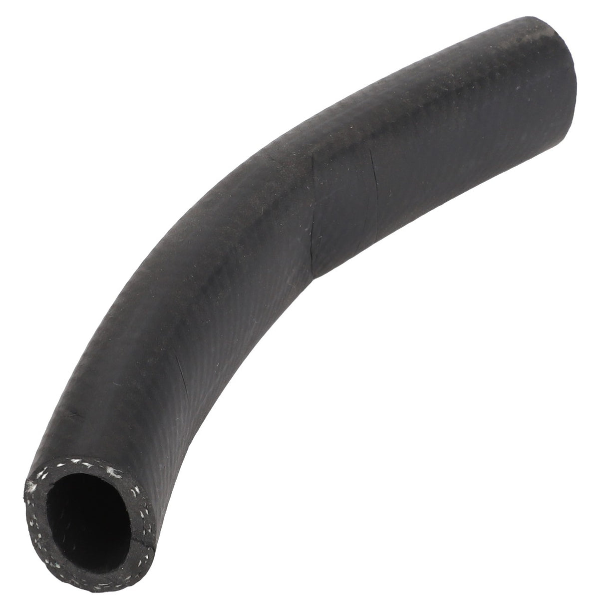 Here is a revised version of the sentence using the provided product data:
A reinforced, curved black rubber hose with a textured surface from AGCO. Product Name: AGCO | REINFORCED HOSE - AG511528. Detailed product description information is currently unavailable.