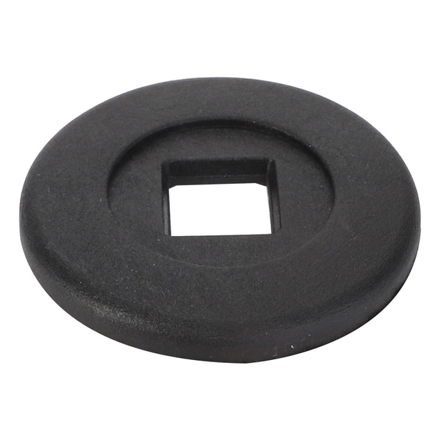 A round black metal washer with a square hole in its center, identified as AGCO | Washer - Acx2574790, is displayed on a white background. Currently, no product description information is available for further details.