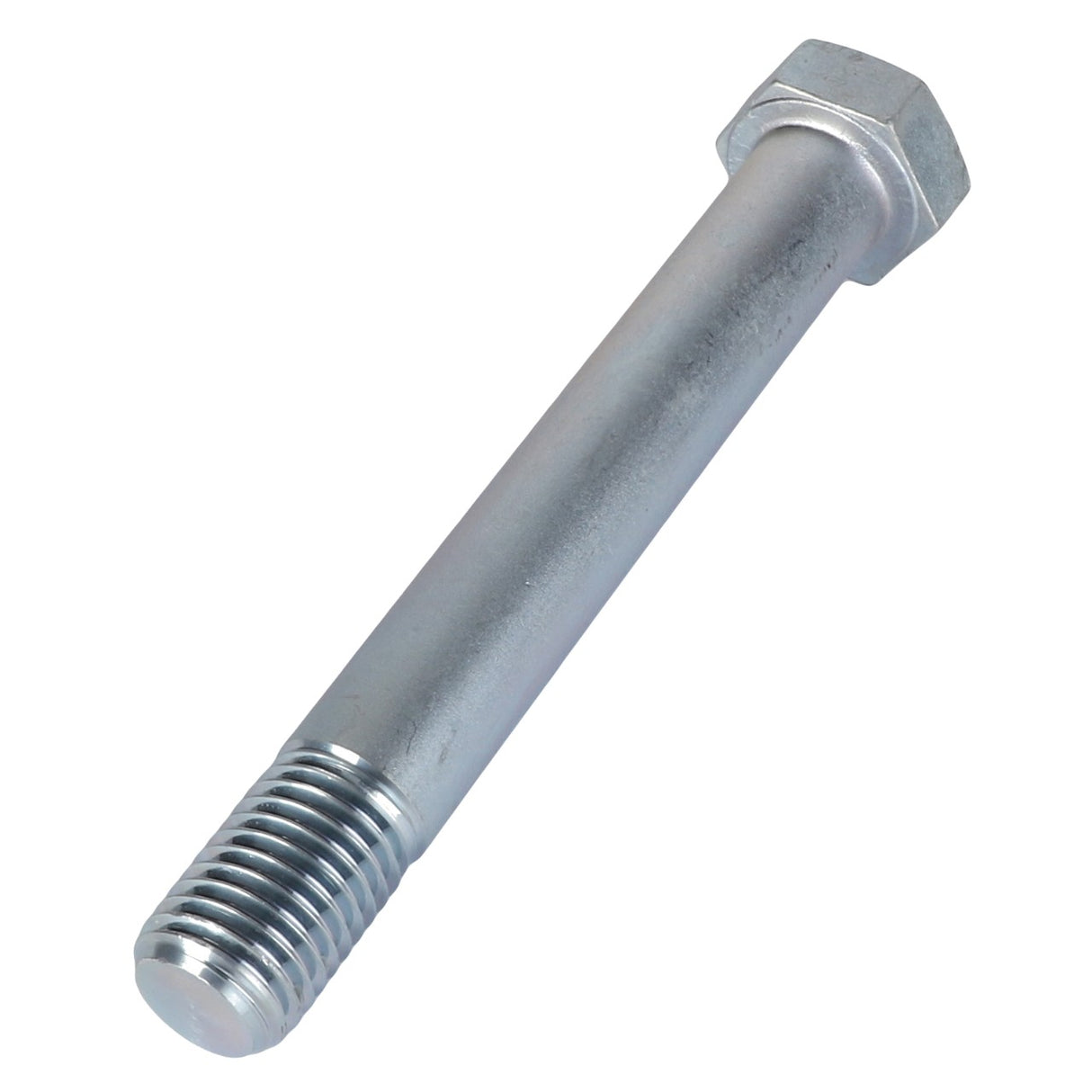 A close-up image of the AGCO Hexagonal Head Bolt - Acp0040470, featuring a partially threaded shaft. The bolt has a silver finish and appears to be made of metal. No current product description is available for this item.