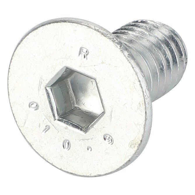 A silver AGCO Screw - 3009439X1 hex socket button head screw, measuring 15.88mm, with threading and visible markings, including "R" and "10.9" on the head.
