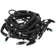The AGCO Harness, Front Axle Hydraulic - Acx2562880, an automotive wiring harness with multiple connectors and protective sheathing from AGCO Parts Genuine Electrics, ensures machinery reliability.