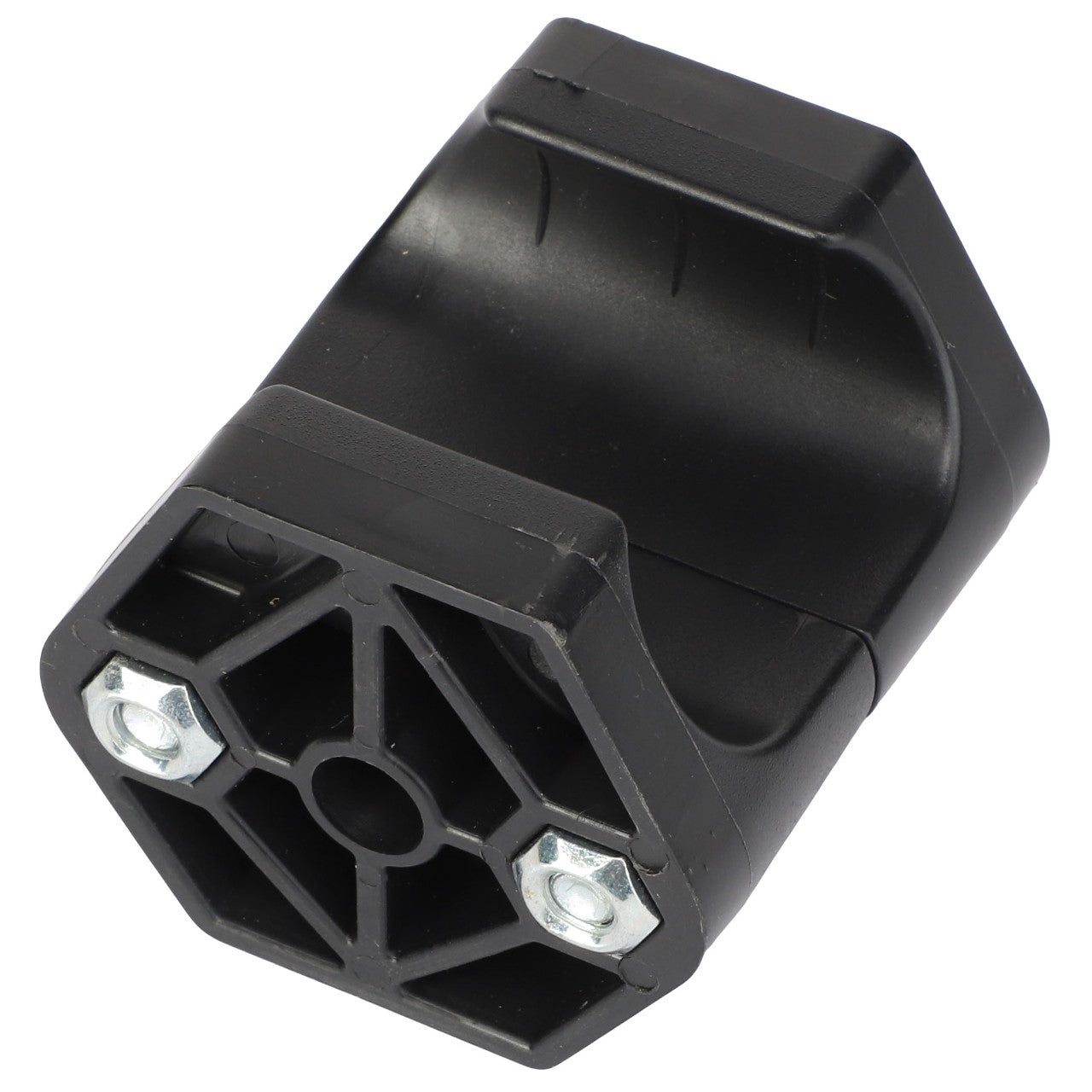 Sure, since no keywords are provided, here's the description streamlined in a clear and concise manner:
The AGCO | HOSE CLAMP - AL5221919 is a sleek black plastic and metal connector with a hexagonal base, complemented by two sturdy screws.