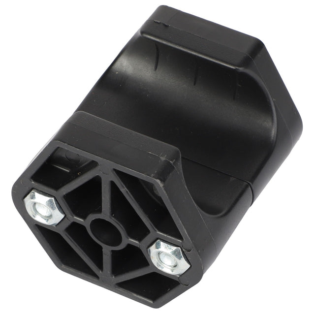 Sure, since no keywords are provided, here's the description streamlined in a clear and concise manner:
The AGCO | HOSE CLAMP - AL5221919 is a sleek black plastic and metal connector with a hexagonal base, complemented by two sturdy screws.