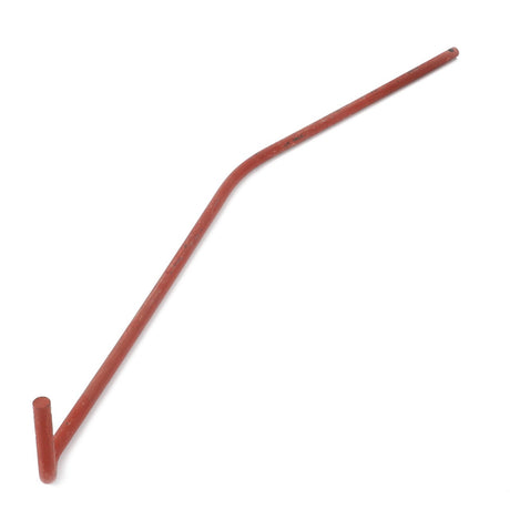 Product: AGCO | Sensor, Combiner, Knives & Fingers - D28284257
Description: This red metal rod features a slight bend and includes a perpendicular section at one end.