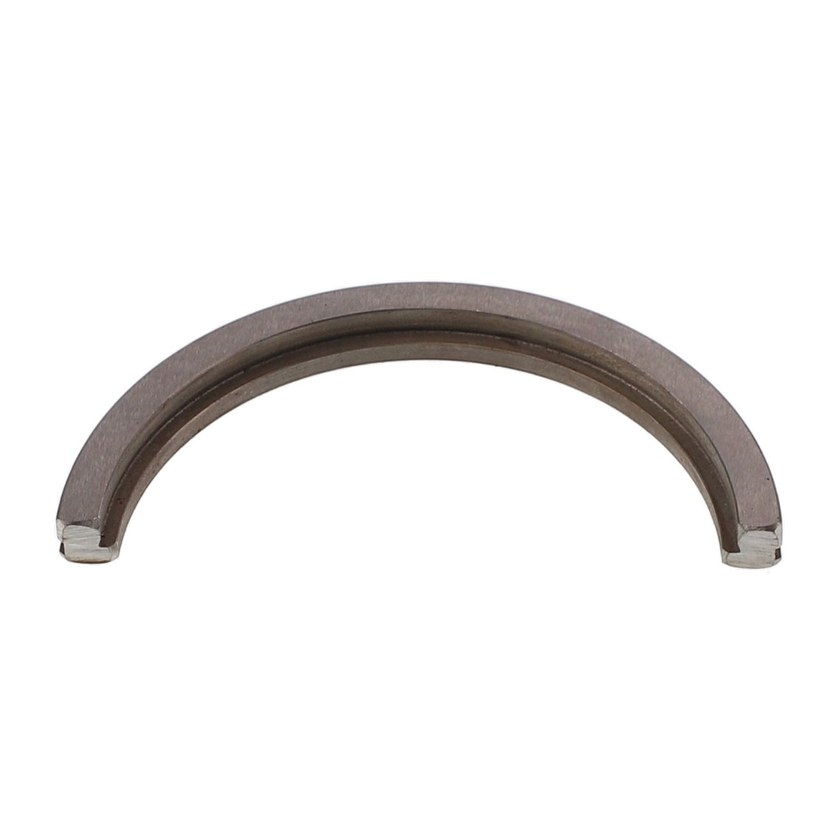 The AGCO | SNAPRING - AG725285, a semi-circular metal component with a groove on the inner curve, is likely used in mechanical or automotive applications. Unfortunately, no further product description information is available at this time.