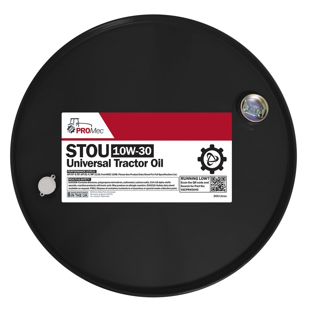 AGCO PROMec STOU Universal Tractor Oil 205L SAE 10W-30 | VACPR40040