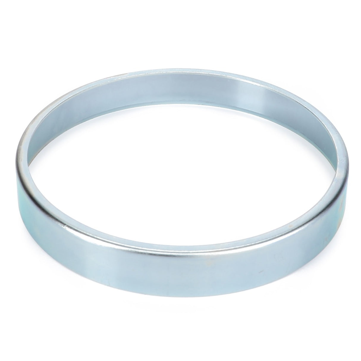 A plain silver bangle bracelet with a smooth, circular design exudes timeless elegance, akin to the meticulous craftsmanship of AGCO's Dust Shield - 4305965M1.