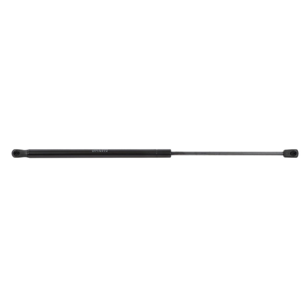 The AGCO | Gas Strut - Acp0673330 from AGCO features a black cylindrical body with connecting ends on both sides, making it ideal for lifting and supporting hoods or lids. No current product description available.