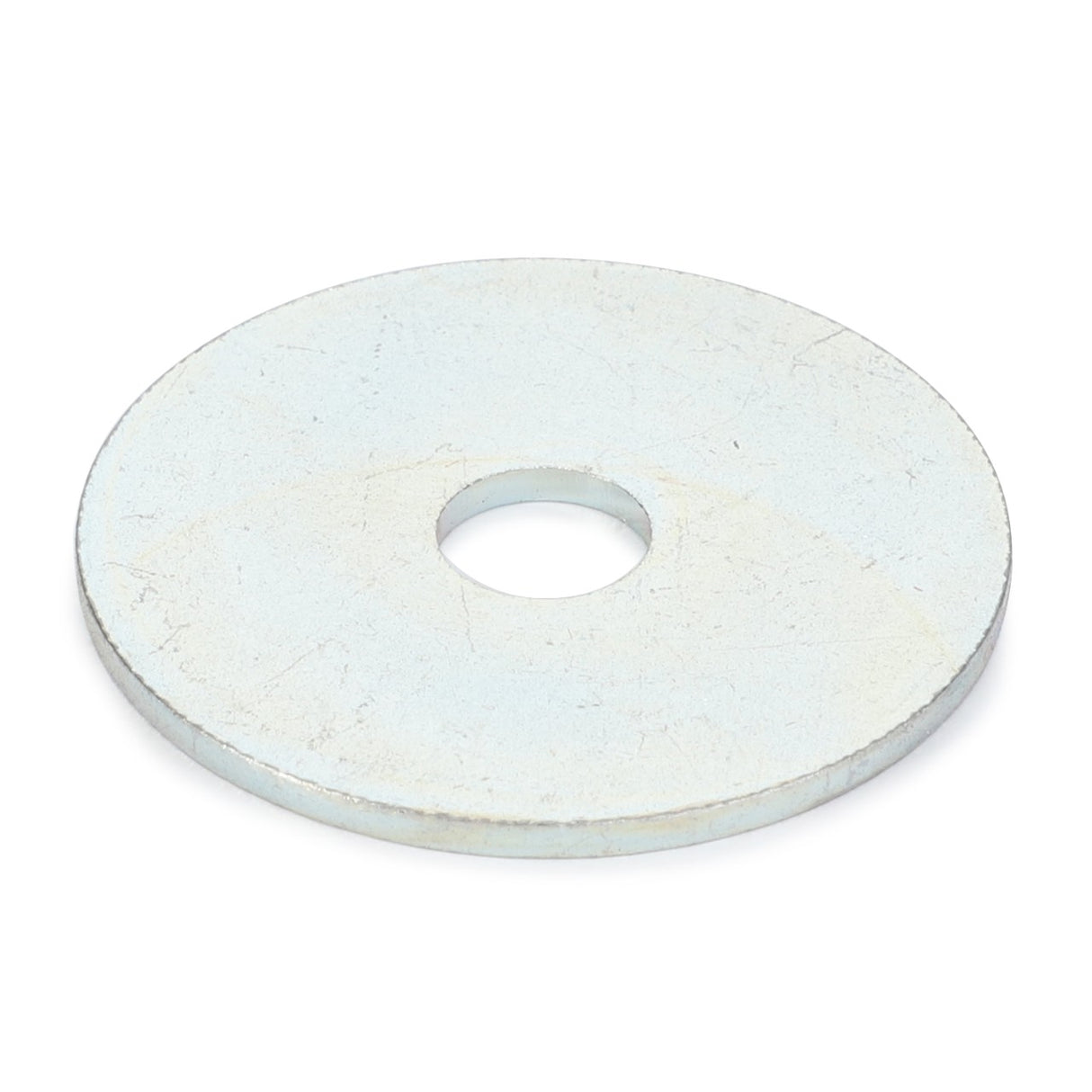 A flat, circular metal washer with a central hole, identified as AGCO | WASHER - D20400410 by the brand AGCO, is set against a plain white background.