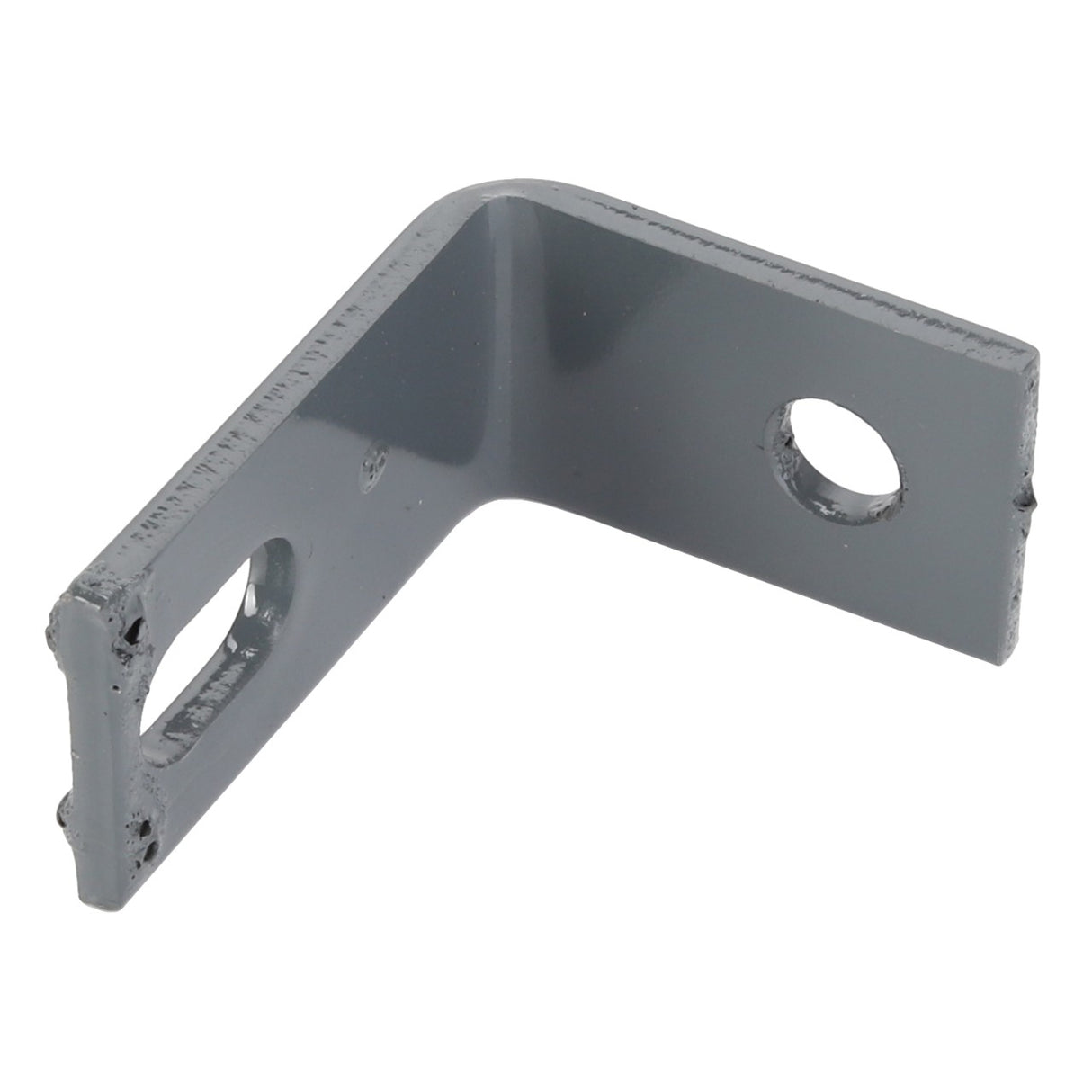 Here is the rewritten sentence incorporating the given product data:
The AGCO SUPPORT - D28785516 is a gray L-shaped metal bracket featuring two holes, one on each side. No further product description information is available at this time.