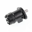 The AGCO hydraulic motor, model Acp0625190, features a cylindrical black body secured by multiple bolts on one end and a robust metal shaft extending from the other end.
