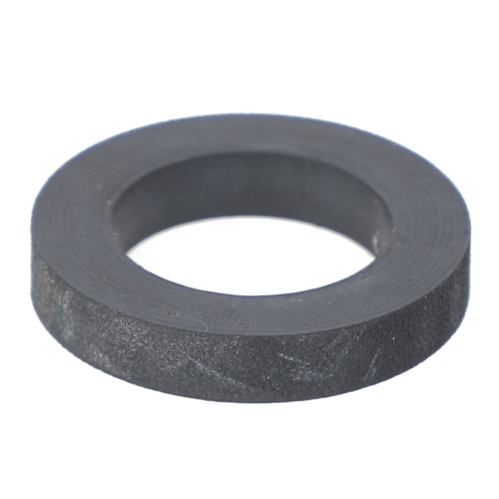 Introducing the AGCO | GASKET - AG050825, a black rubber washer with a circular shape and a central hole, designed to create a tight seal in plumbing or mechanical applications. For any inquiries about this product, please contact our support team.