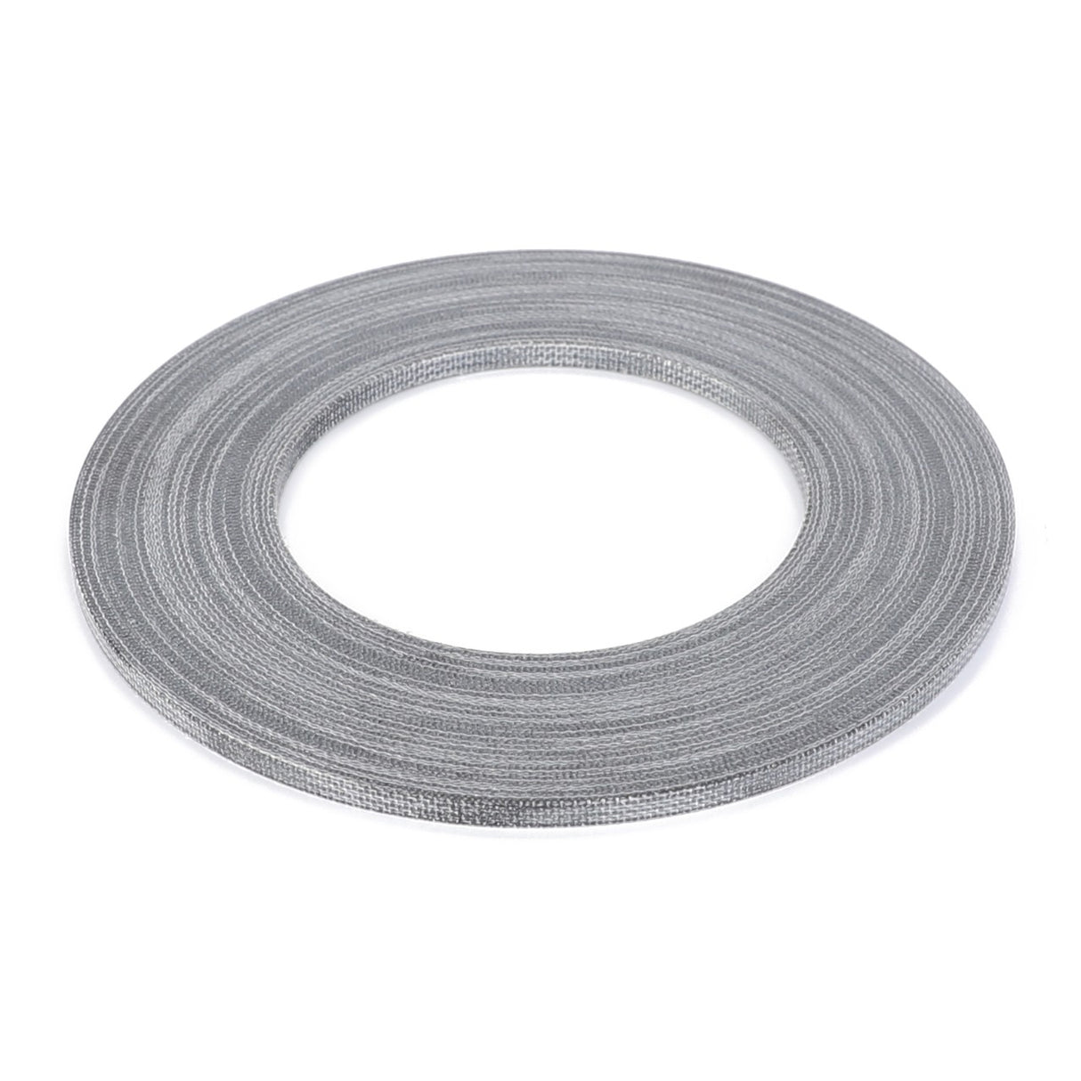 AGCO's Thrust Washer - 4280123M2 boasts a durable gray metal construction, meticulously designed in a circular shape with a precise hole in the center.