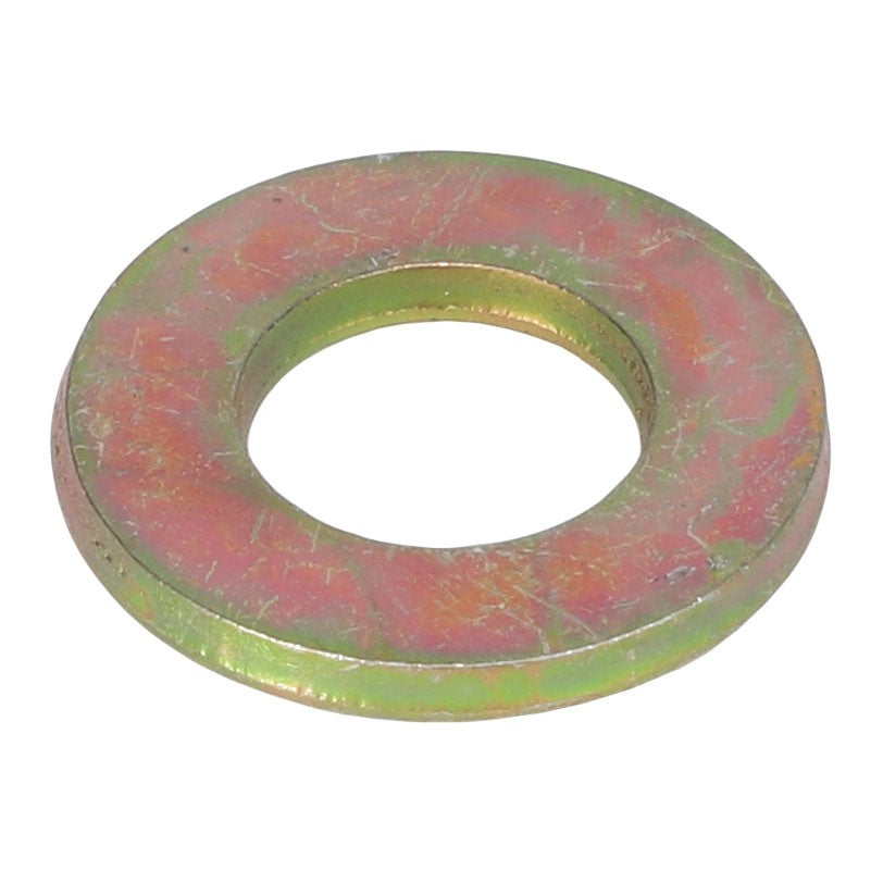 Product Name: AGCO | FLAT WASHER - AG514554
Brand Name: AGCO
Description:
A metallic flat washer with a central hole, featuring a slightly scratched and iridescent surface. No current product description information is available.