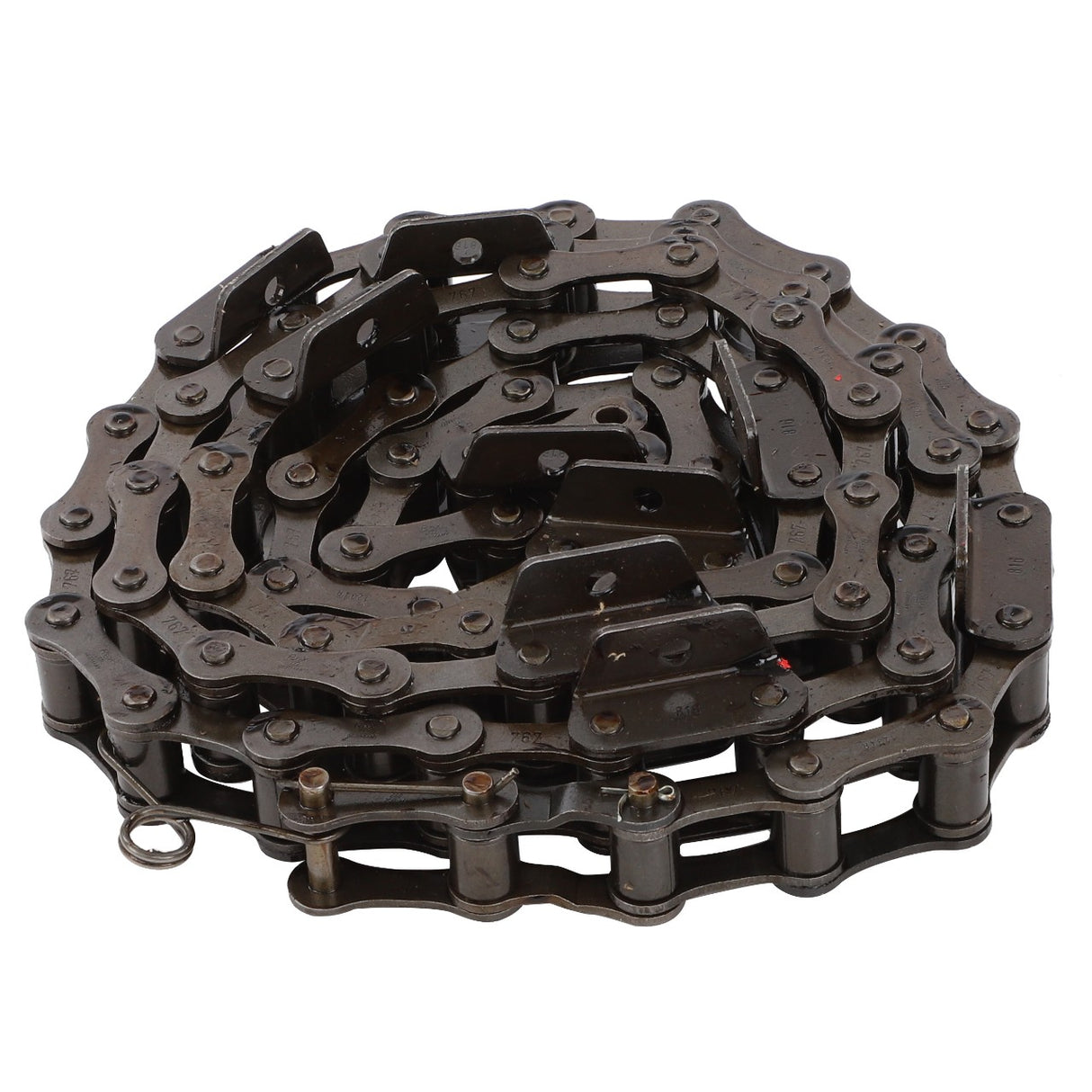 Product Name: AGCO | CHAIN - D28211147
Brand Name: AGCO
Description: A coiled, metallic timing chain used for synchronization in internal combustion engines.