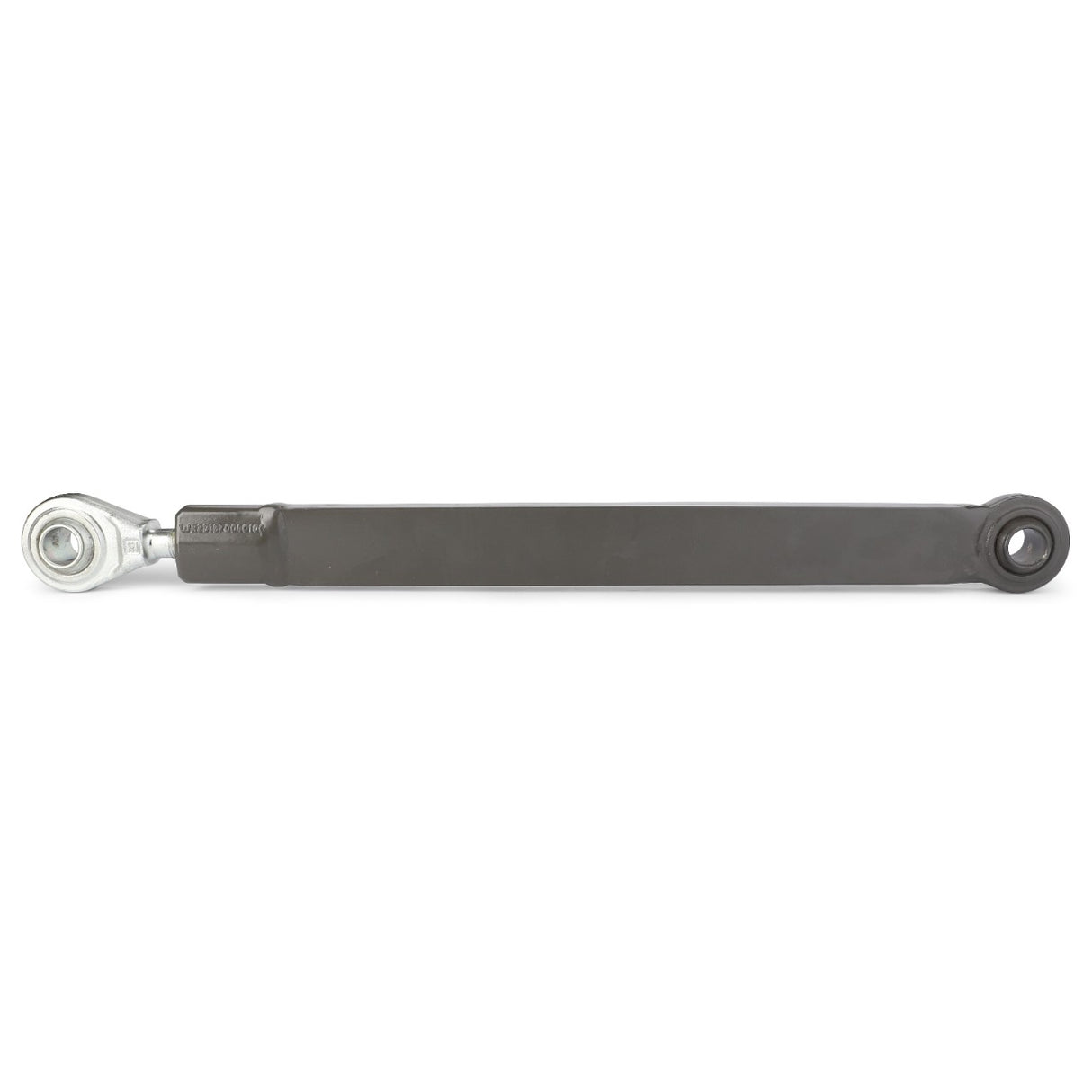 An AGCO Control Arm Rod (Part Number: G737870040011) made of industrial steel, featuring threaded ends with a rod end bearing on one side and an eyelet connection on the other, compatible with Fendt Vario S4 models.