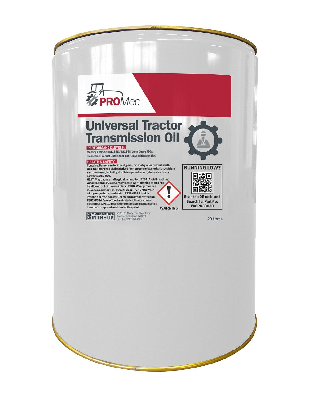 PROMec Universal Tractor Transmission Oil 20L for Hydraulics | VACPR30030