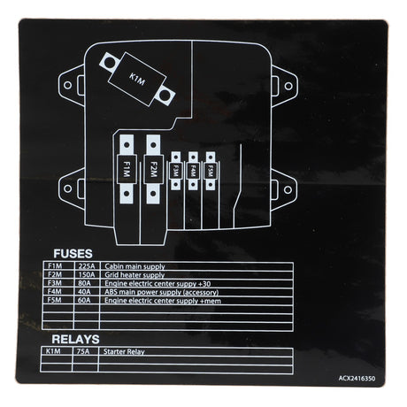 AGCO | Decal, Fuse - Acx2416350 - Farming Parts