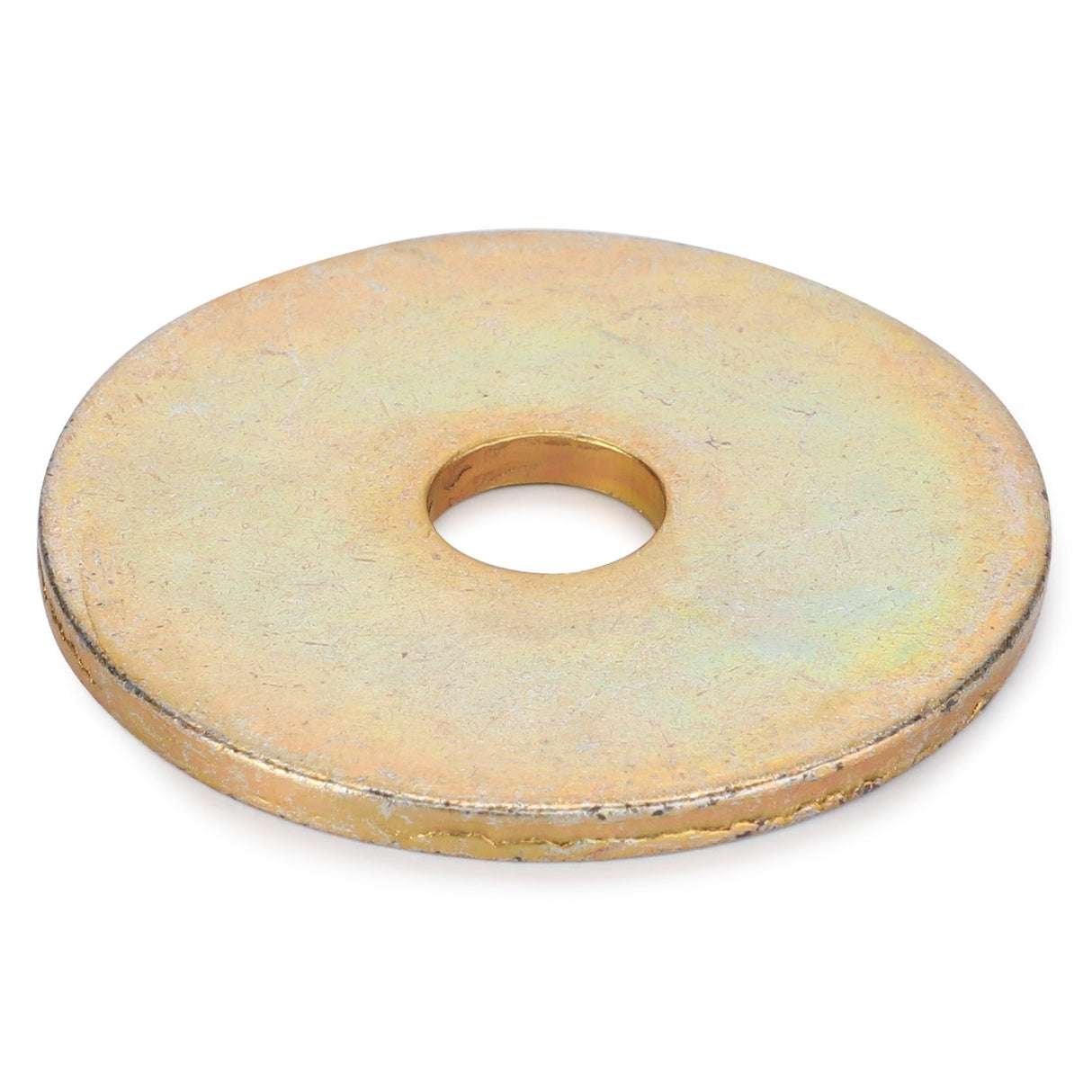 A metallic washer with a central hole, viewed from an angle. Product Name: AGCO | FLAT WASHER - CH8T-4226, Brand Name: AGCO. No current product description information is available.