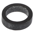 A black circular AGCO flat sealing washer (3016878X1) with a textured surface, reminiscent of the robust components found in Massey Ferguson Dyna systems, against a white background.