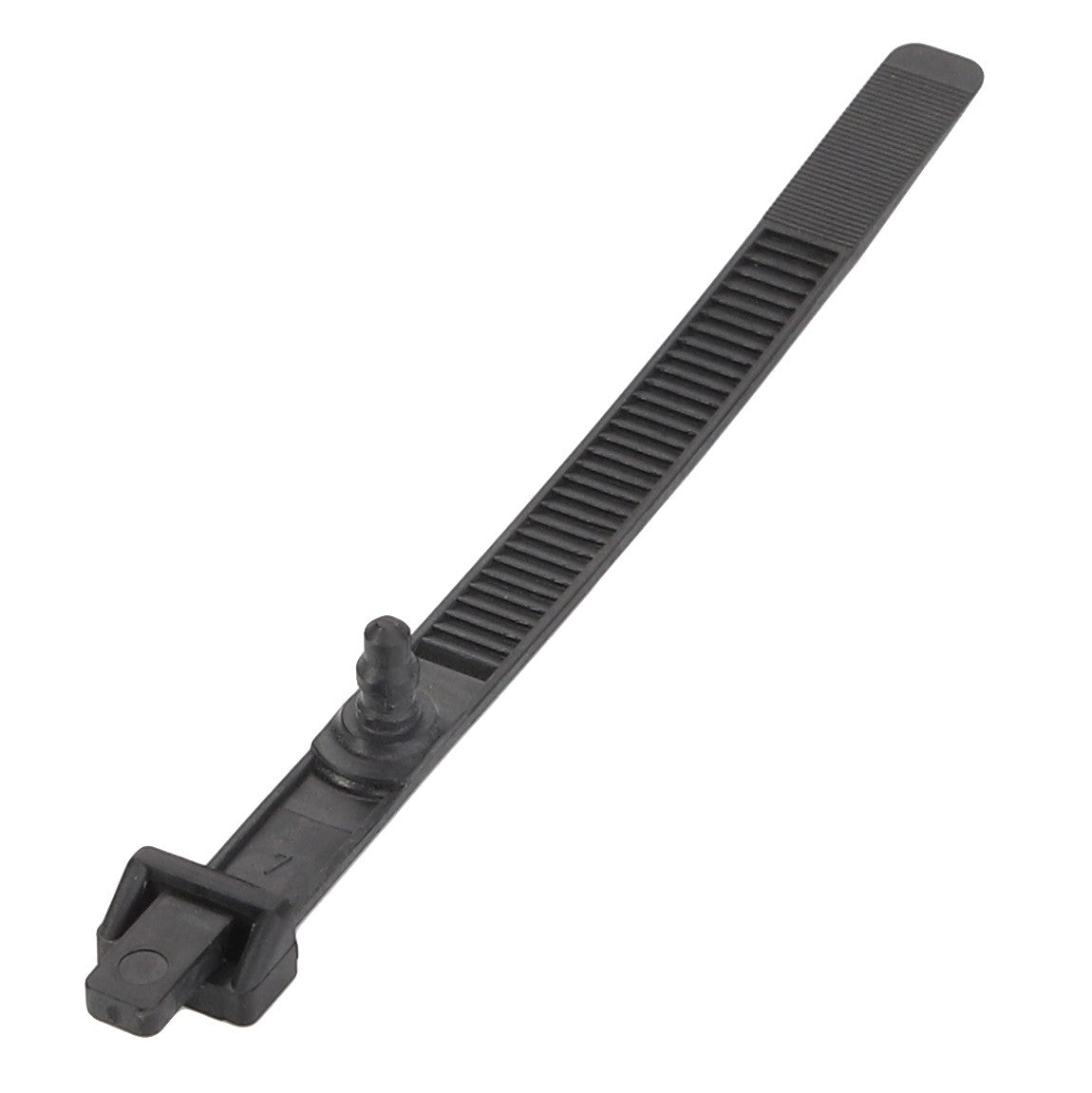 Given the provided product data, the rewritten sentence is:
Lacking additional details, it's clear that the AGCO Clamp - Acw3539880, manufactured by AGCO, is a black plastic cable tie featuring a ridged body and a locking mechanism on one end.