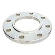 The AGCO Wheel Spacer - 4388737M2, a metallic spacer compatible with Massey Ferguson tractors, features multiple holes arranged in a circular pattern.